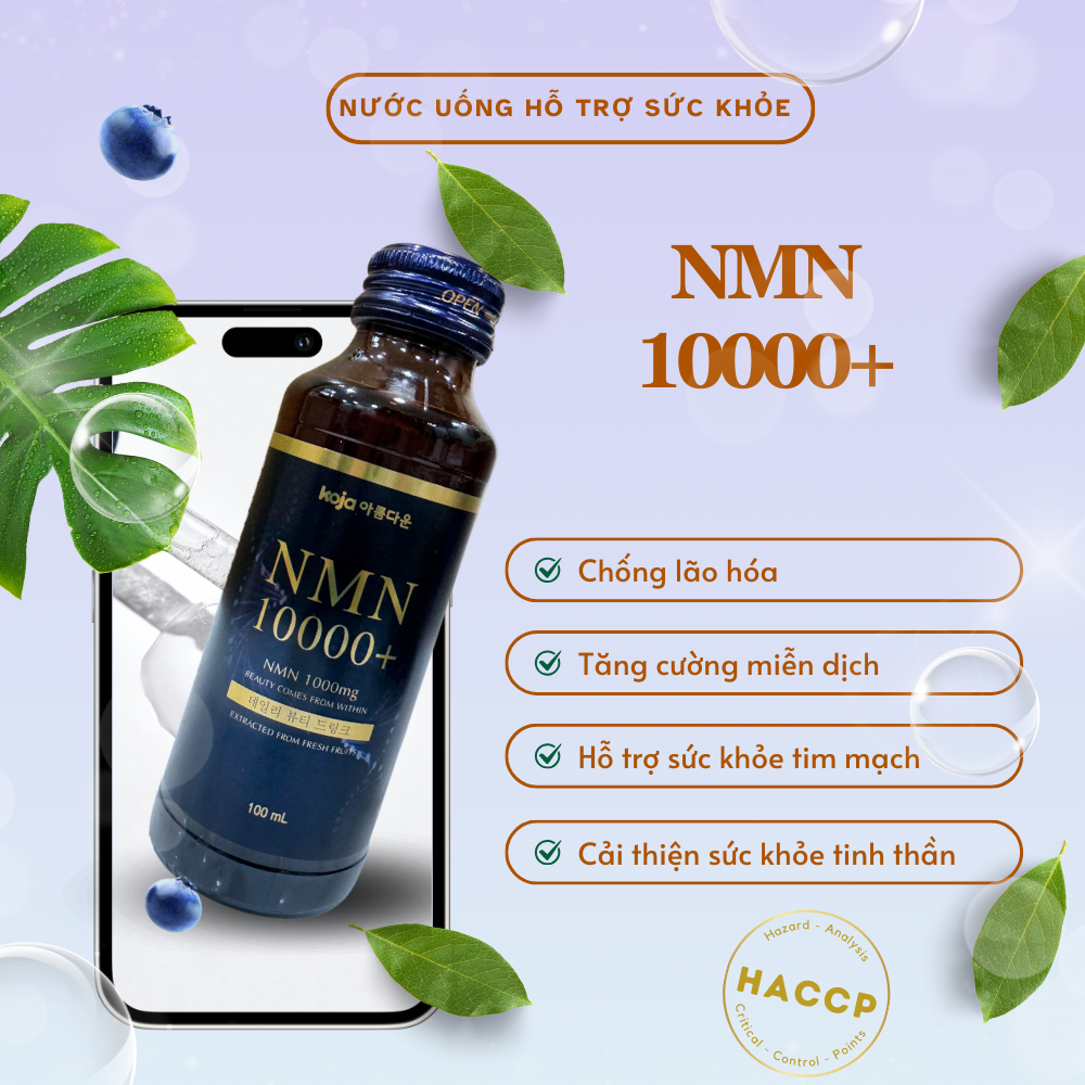 Nước uống sức khỏe Koja NMN 10000+ nhập khẩu Hàn Quốc